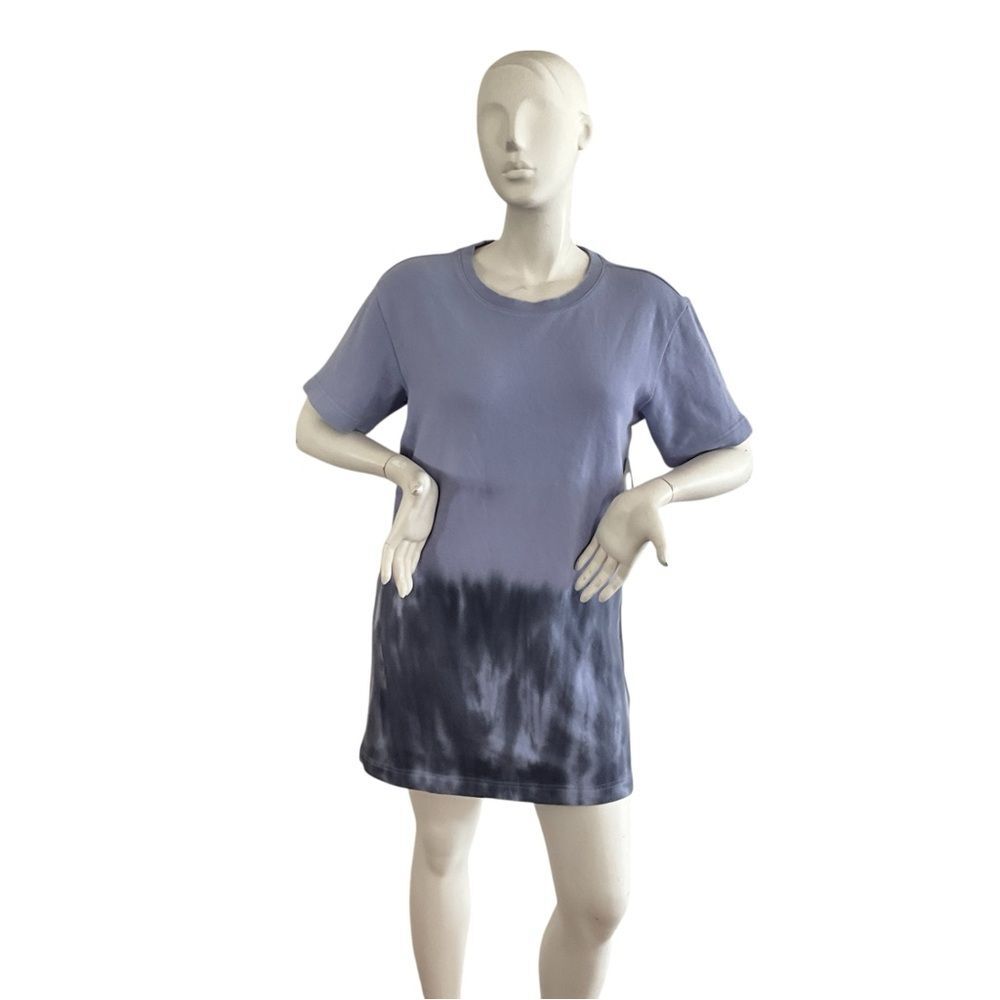 Zella Activewear Tie-Dye Short Sleeve Dress Lavender Black M - Picture 3 of 9